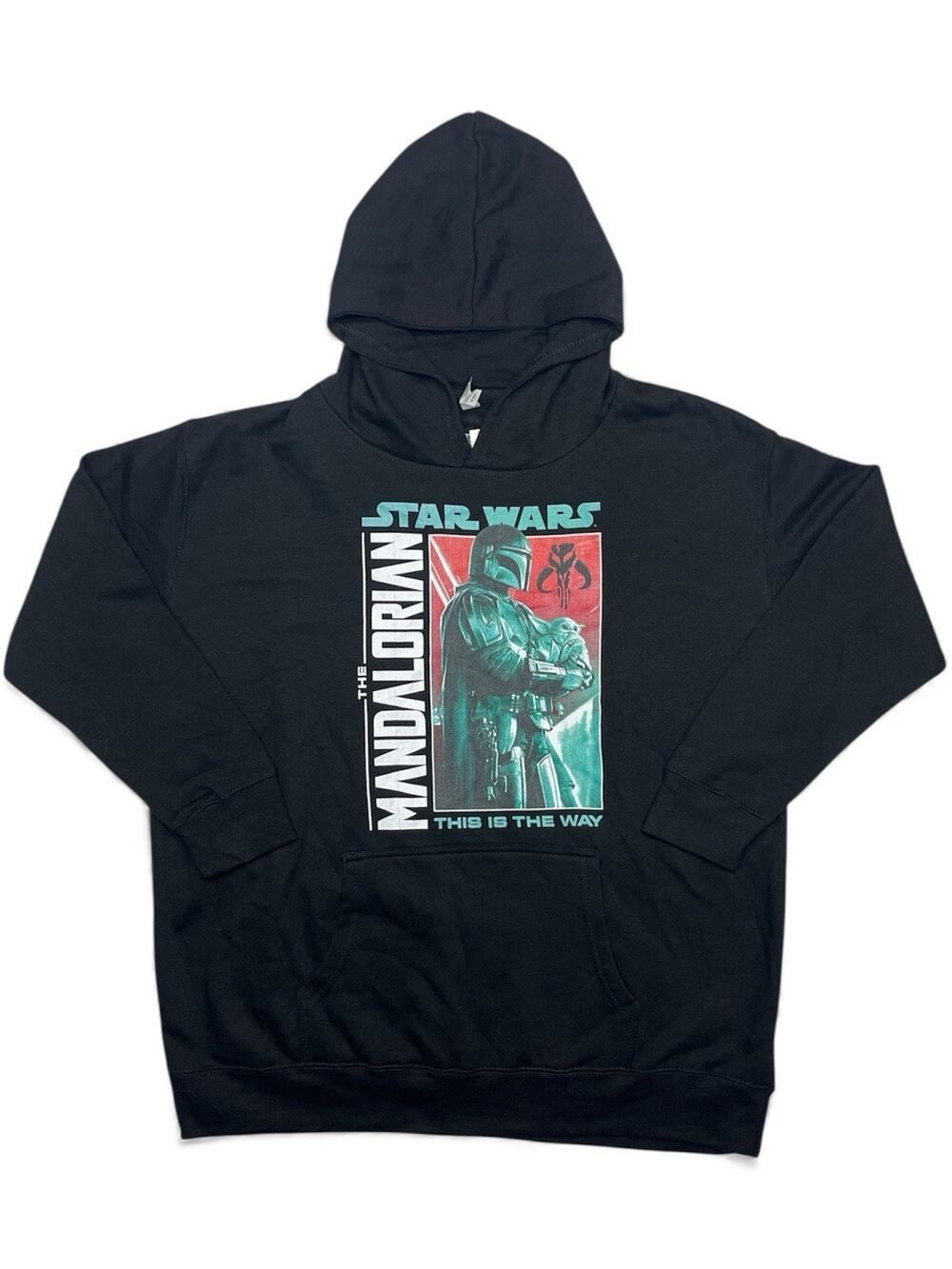 Star Wars Mandalorian Hoodie Youth XL Long Sleeve “This Is The Way” Graphic Tee